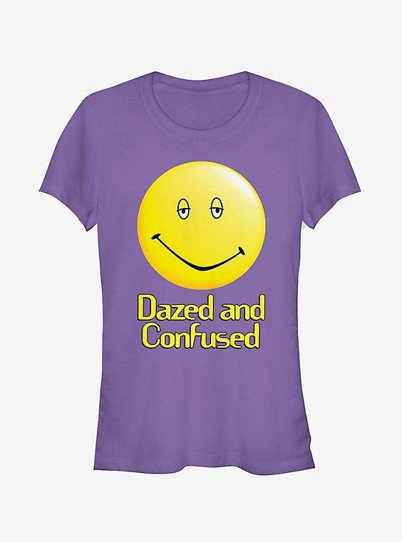 Confused Logo - Dazed and Confused Big Smiley Logo Girls T-Shirt