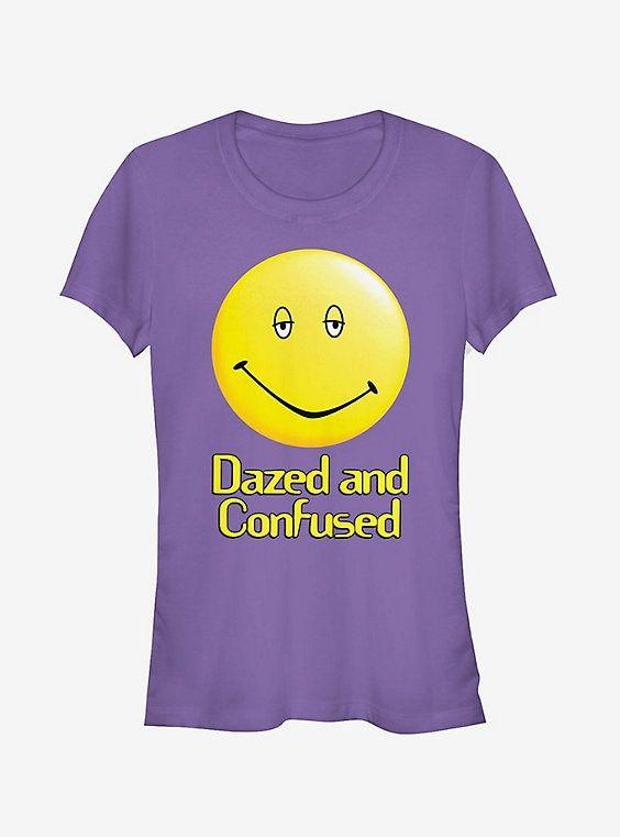 Confused Logo - Dazed And Confused Big Smiley Logo Girls T Shirt