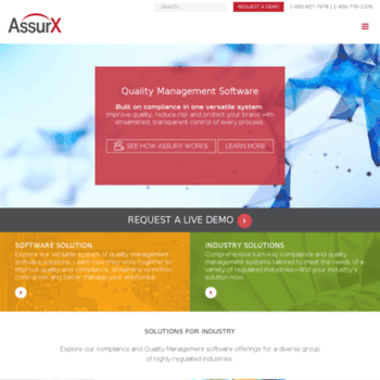 AssurX Logo - assurx.com at WI. AssurX: Quality Management System (QMS) Software