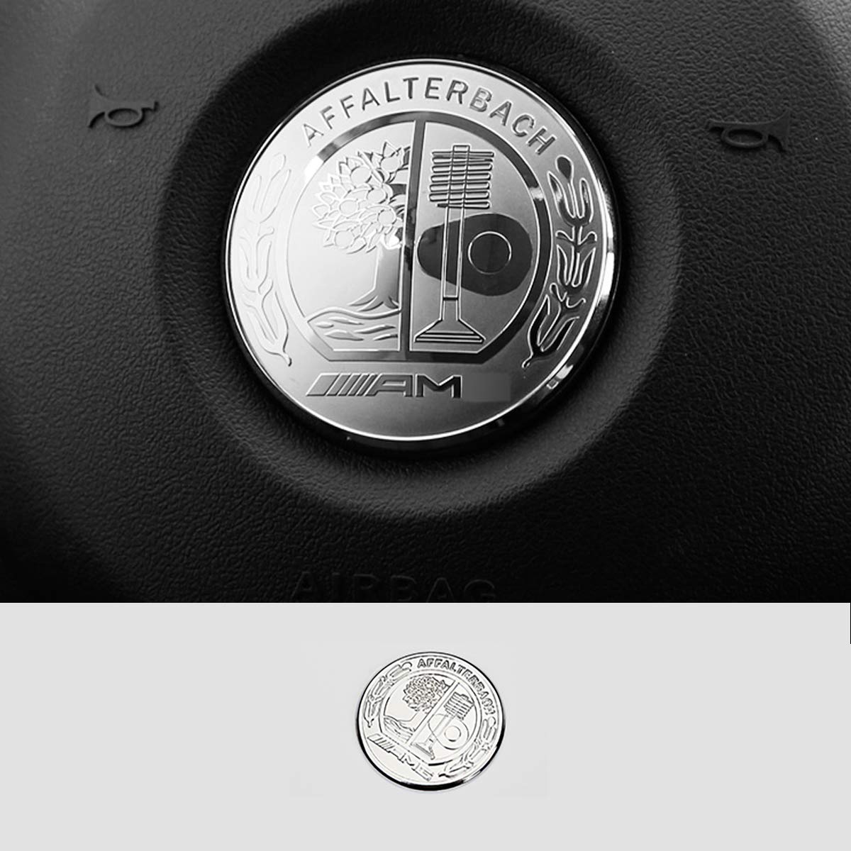 Afalterbach Logo - TopDall Steering Wheel Affalterbach Tree Logo Badge Emblem Overlay Decal Decoration Cover Sticker Trim For Mercedes Benz A, B, C, E, S, CLA, GLA, GL