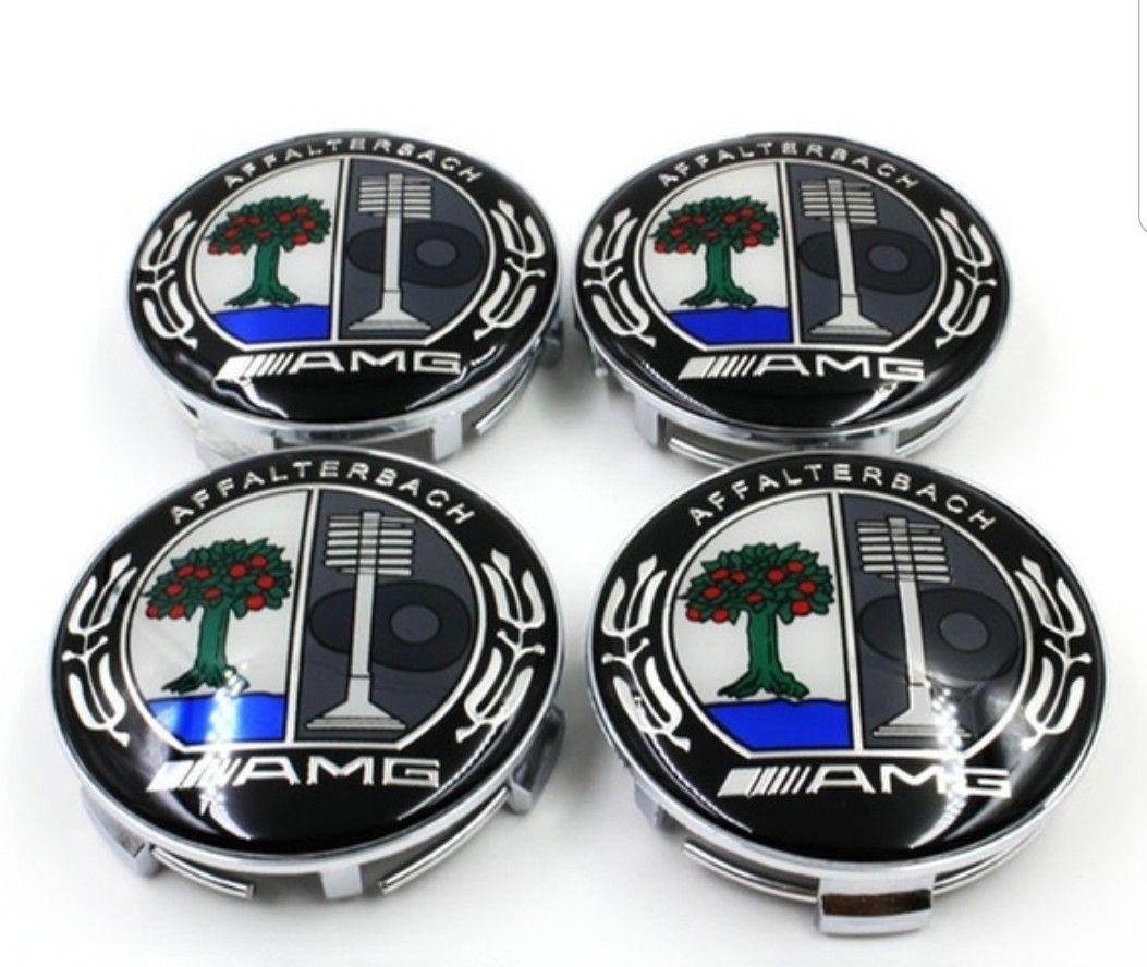 Afalterbach Logo - 4 Pcs/Lot 75mm Colorful AMG AFFALTERBACH Logo Emblem Badge Wheel Center Hub  Caps for Mercedes-Benz