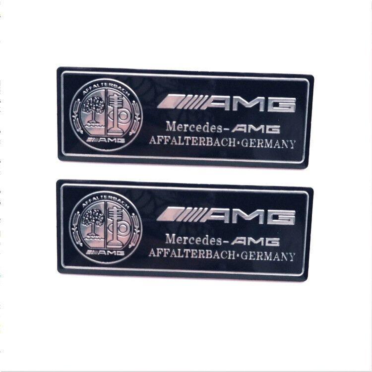 Afalterbach Logo - 2x AMG Affalterbach Emblem Apfelbaum PLAKETTE Logo Schriftzug Badge Aufkleber