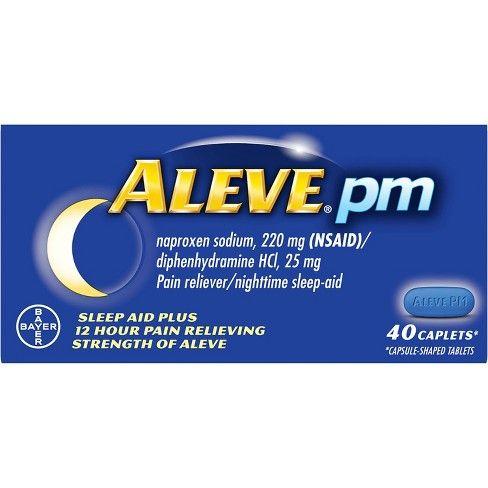 Aleve Logo - Aleve PM Sleep Aid Plus Pain Relief Caplets Sodium (NSAID)