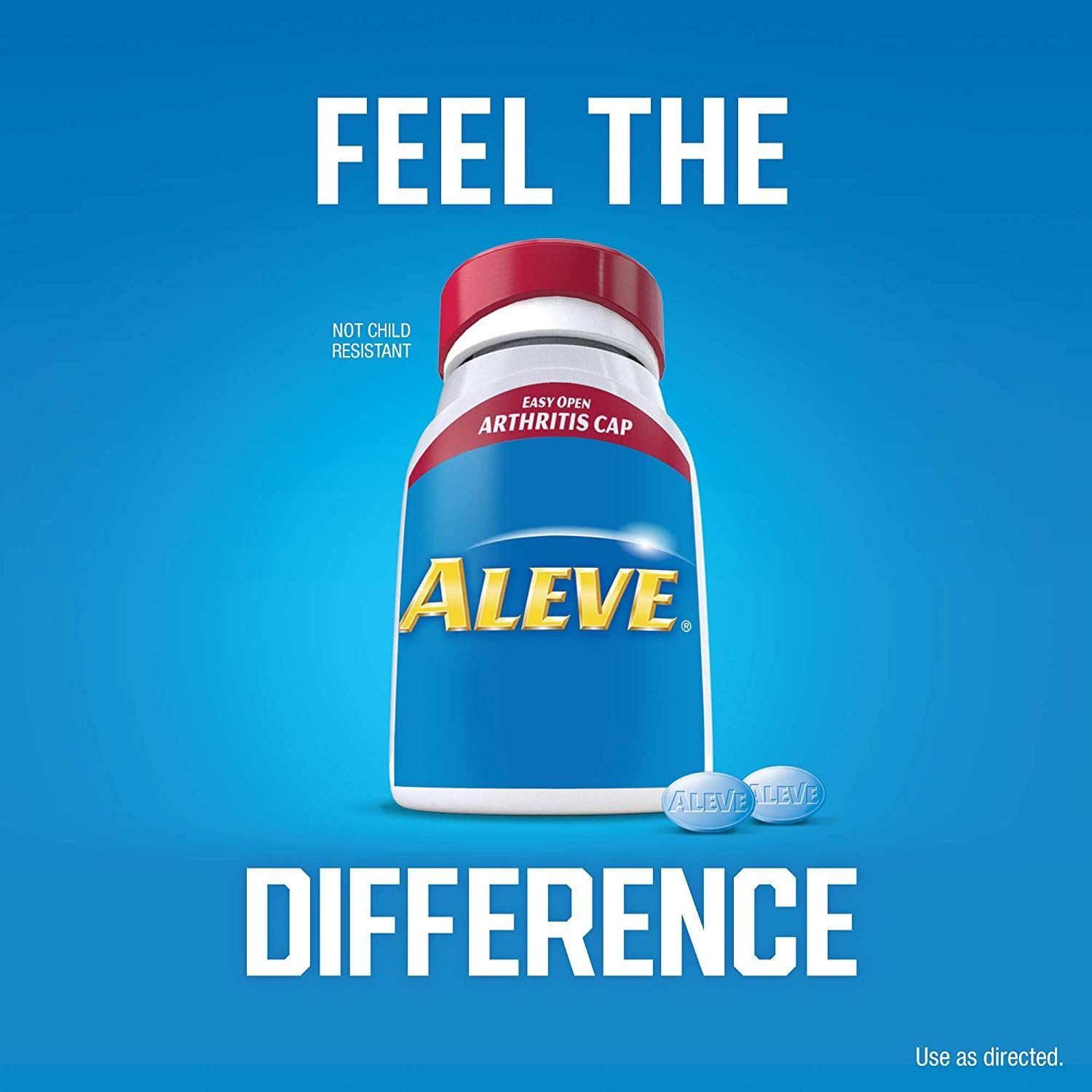 Aleve Logo - Aleve Soft Grip Arthritis Cap Caplets, Naproxen Sodium 220 Mg (NSAID), Pain Reliever Fever Reducer