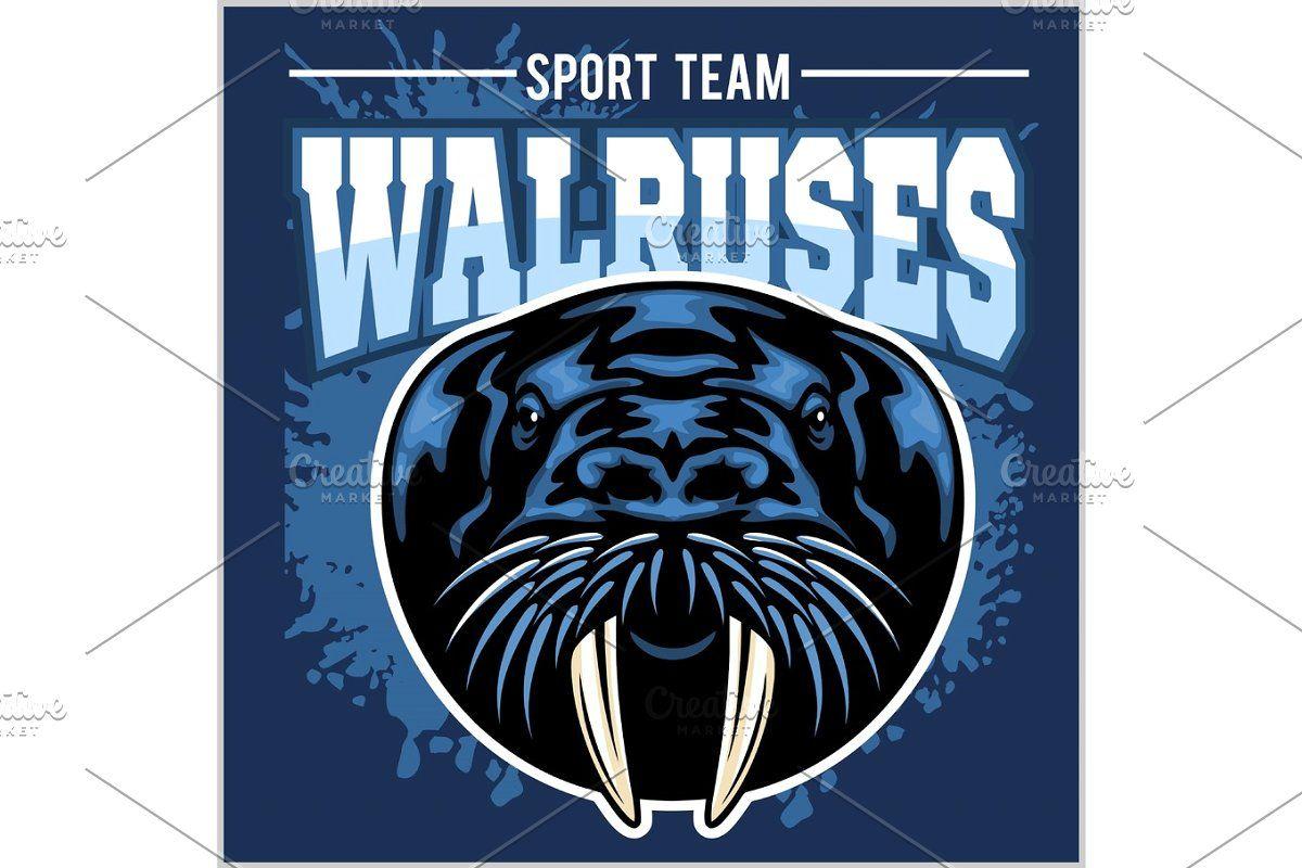 Walrus Logo - Vector Walrus logo template for sport teams, business etc.