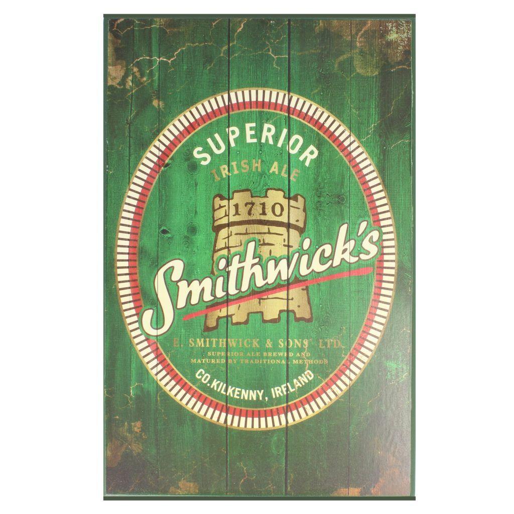 Smithwick's Logo - SMITHWICKS WOODEN SIGN LABEL