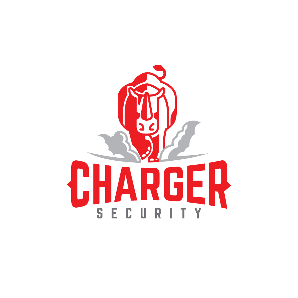 Charger Logo - Charger Security - Charging Rhino Logo Design