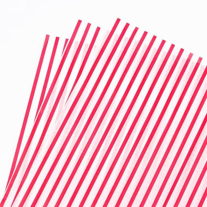 Red and White Line Logo - Red & White Stripe Tissue Paper, 7 Sheets