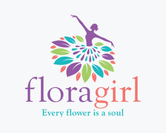 Flora Logo - Logopond - Logo, Brand & Identity Inspiration (Flora Dancing Girl ...