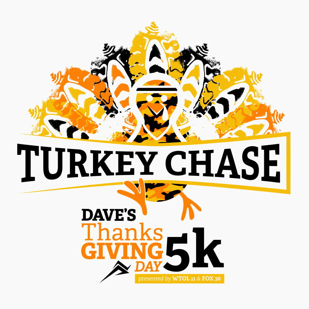 Thanksgivig Logo - Dave's Turkey Chase — Downtown Toledo's Thanksgiving Day 5k, 1 Mile ...