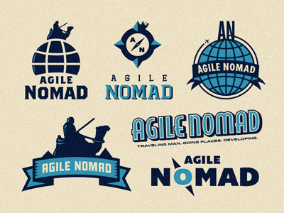 Nomad Logo - Agile Nomad - Logo Mark & Emblem Explorations by Emir Ayouni on Dribbble