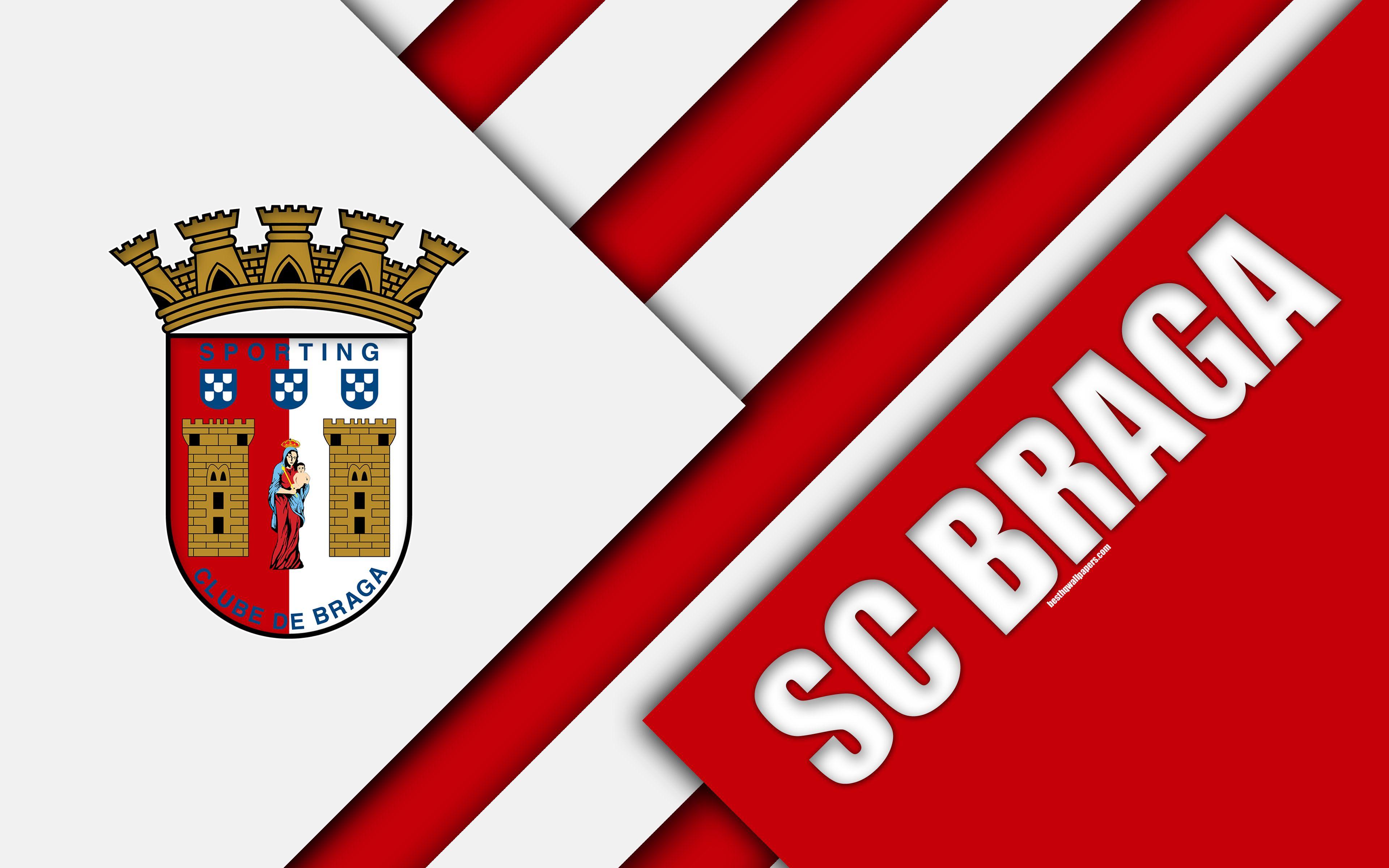 Braga Logo - Download wallpapers SC Braga, Portuguese football club, 4k, Braga FC ...