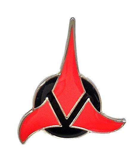 Klingon Logo - Star Trek TNG 1/2 Size KLINGON Symbol Logo Enamel PIN