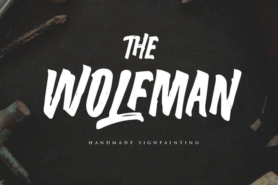 Wolfman Logo - The Wolfman SignPainted ~ Display Fonts ~ Creative Market