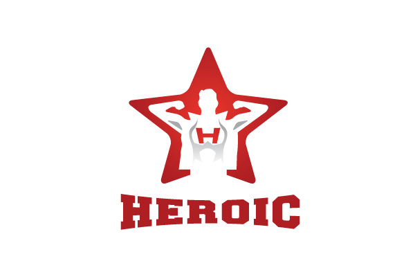 Heroic Logo - Heroic Star Superhero Logo Design