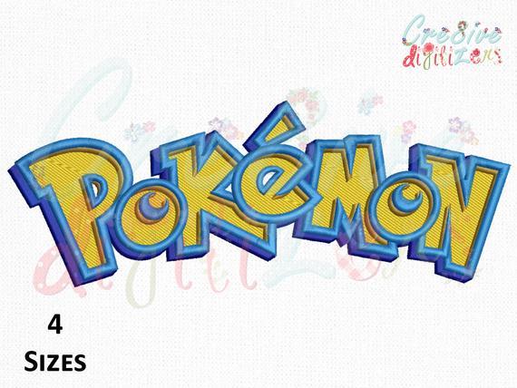 Pokeman Logo - Pokemon Logo Embroidery Designs | Pokemon Machine Embroidery Design | 4  Hoop Sizes By Cre8ive Digitizers