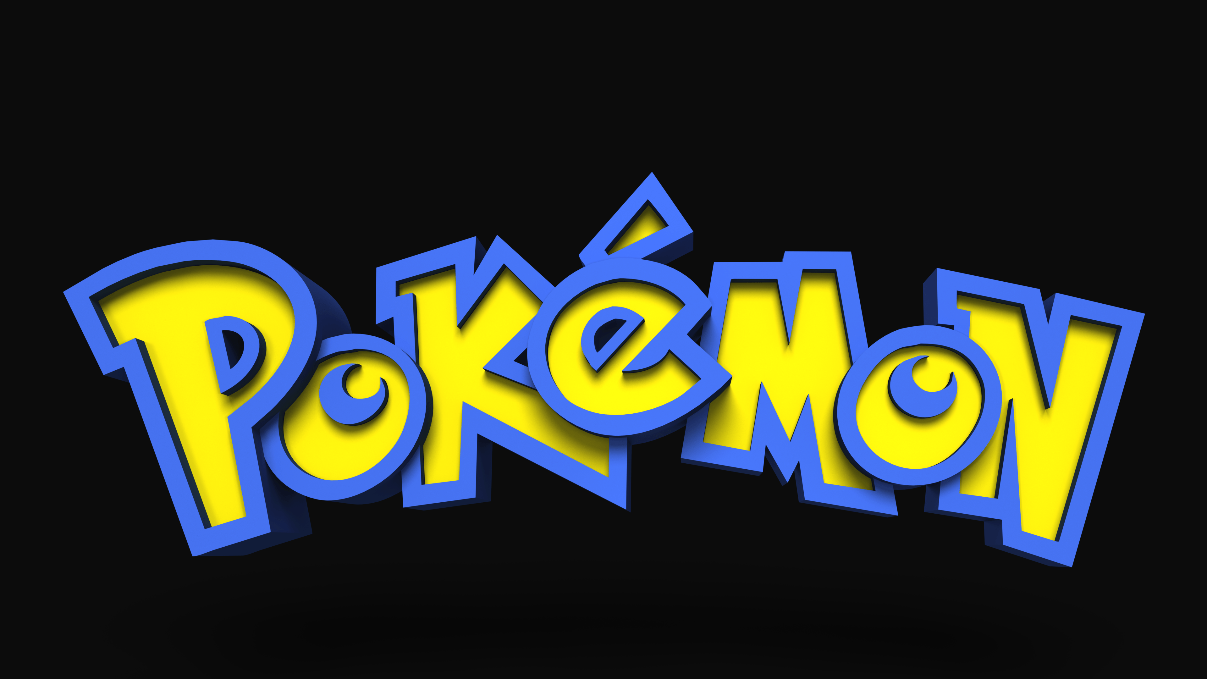 Pokeman Logo - OC I rendered the Pokemon logo in 3D using only Photohop