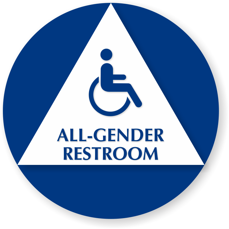 Restroom Logo - California All Gender Restroom Sign With Handicap Symbol, SKU