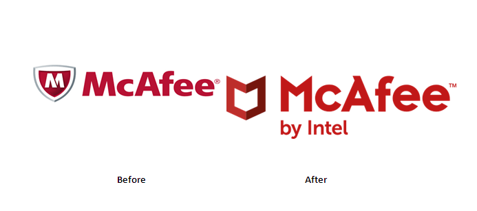 McAfee Logo - McAfee by Intel has a New Logo Design