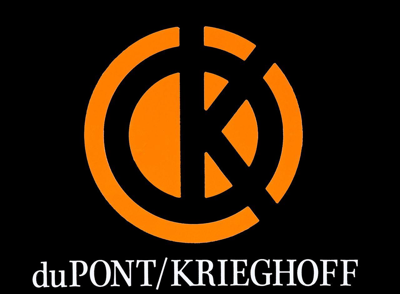 Krieghoff Logo - dK Golf Cart Decal Sticker - Orange