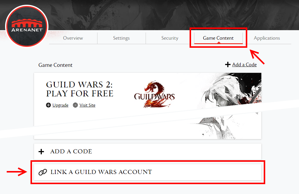 ArenaNet Logo - Linking Your Guild Wars and ArenaNet Accounts