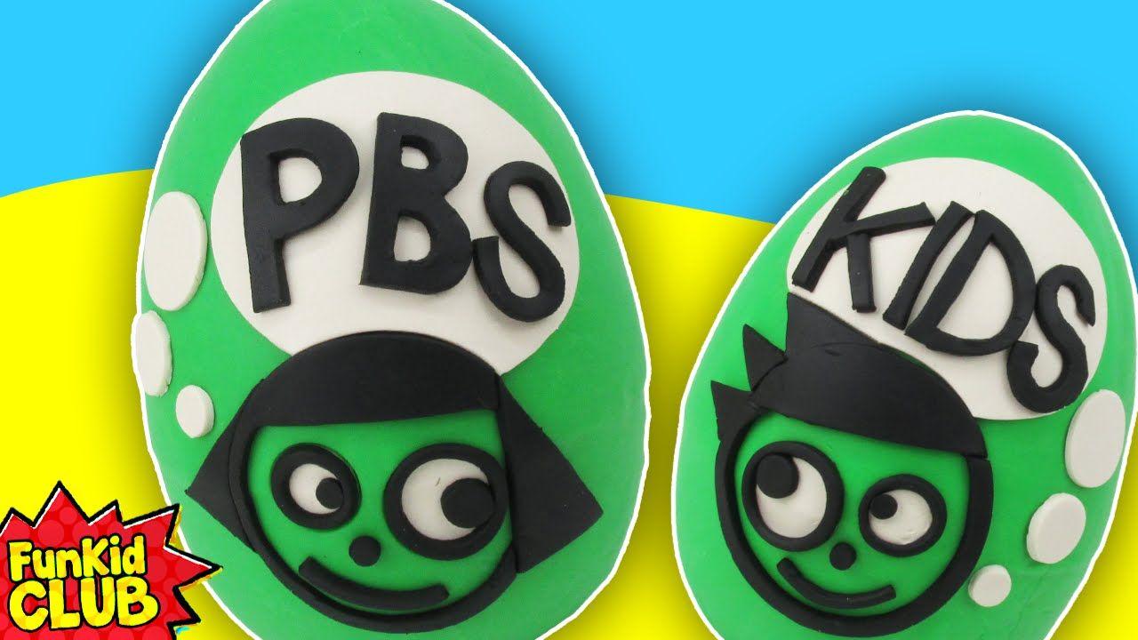 Playdough Logo - PBS KIDS LOGO!! Play Doh Surprise Egg! PBSKids Shows & TOYS!! With FACE 9000 And COUNT VON COUNT