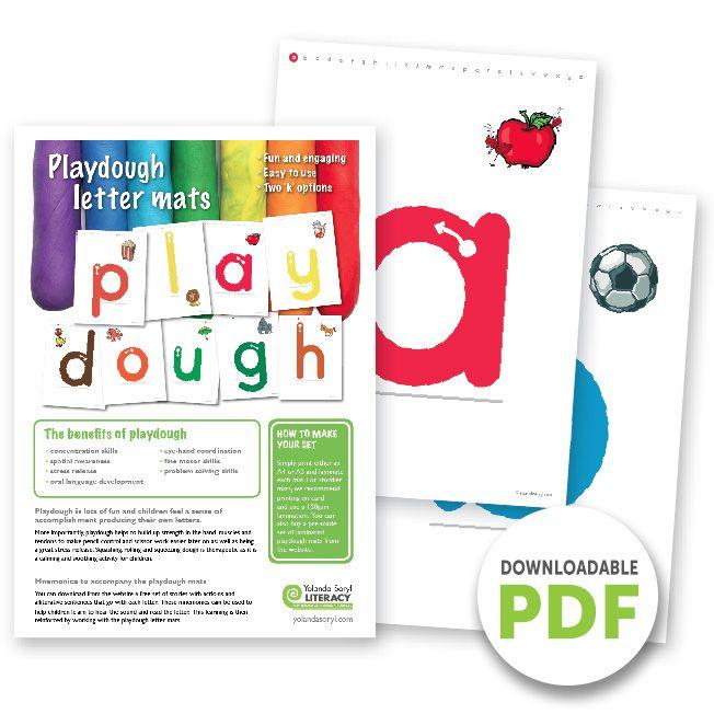 Playdough Logo - Playdough Letter Mats (pdf)