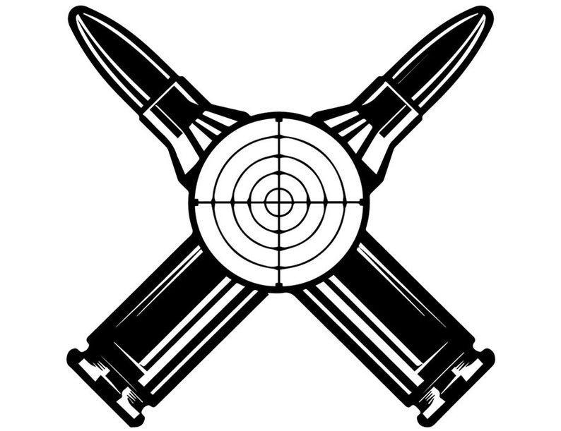 Bullet Logo - Bullet Logo Target Ammunition Weapon Pistol Machine Gun Automatic Western Rodeo Cowboy Gun .SVG .EPS .PNG Vector Cricut Cut Cutting File