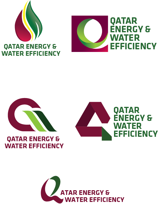 Efficiency Logo - Qatar Energy & Water Efficiency Logo Studies on Behance
