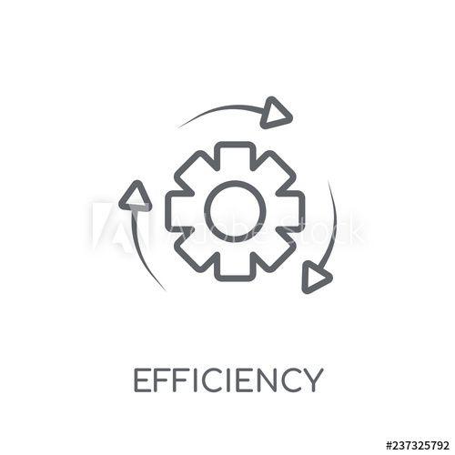 Efficiency Logo - Efficiency linear icon. Modern outline Efficiency logo concept on ...