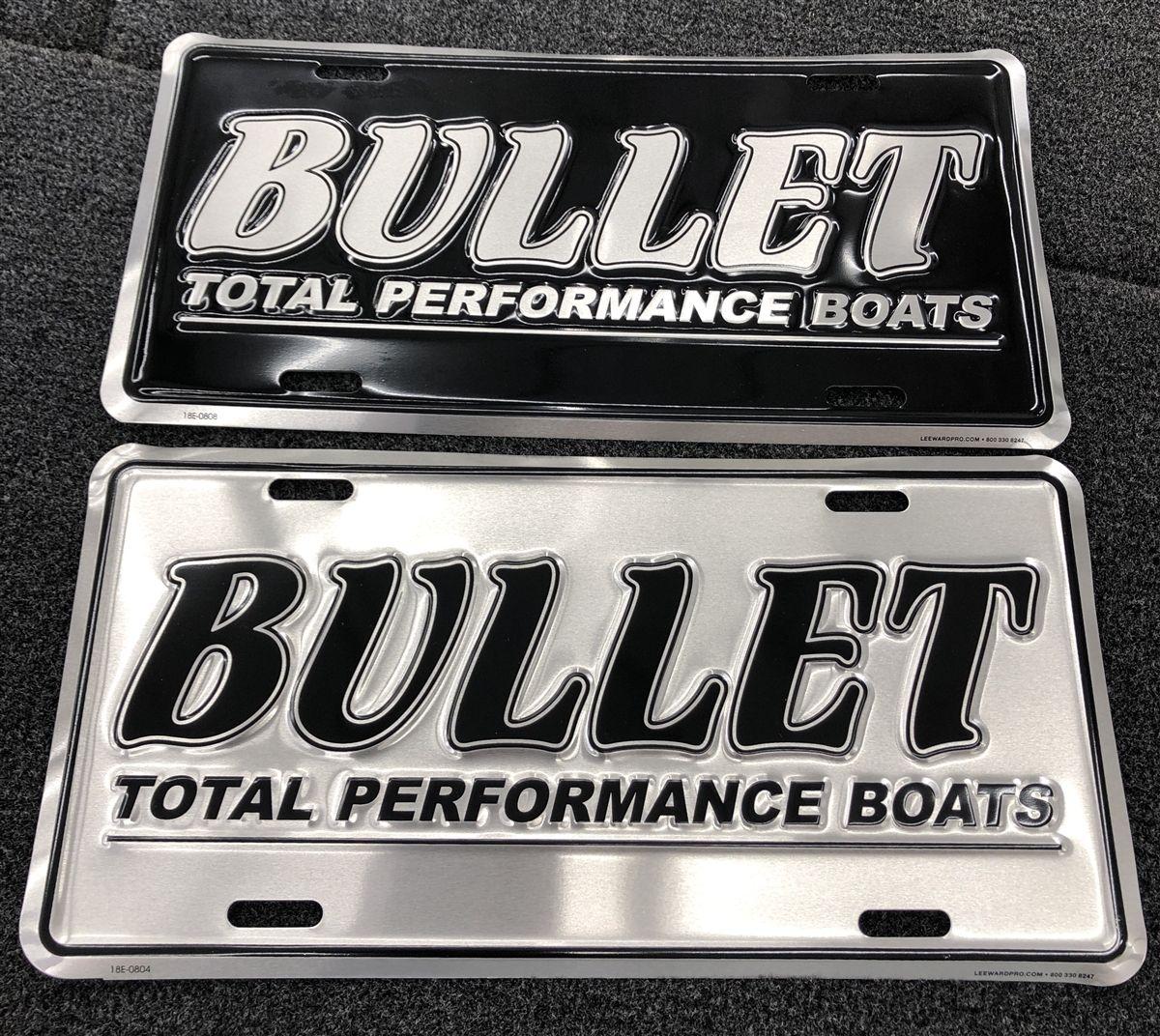 Bullet Logo - Bullet Embossed 3D Logo License Plate Truck Tag