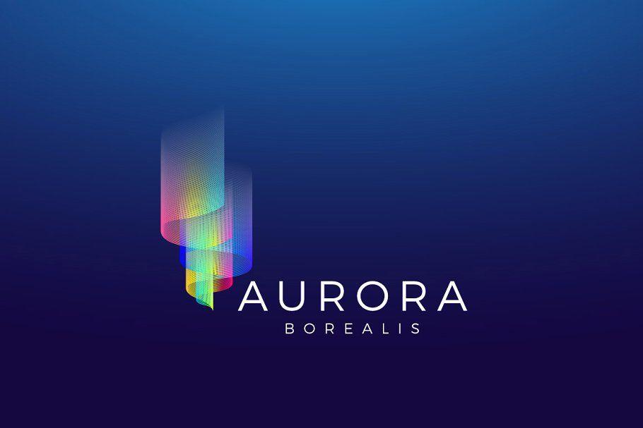 Borealis Logo - Aurora Borealis Vector Logo Template ~ Logo Templates ~ Creative Market