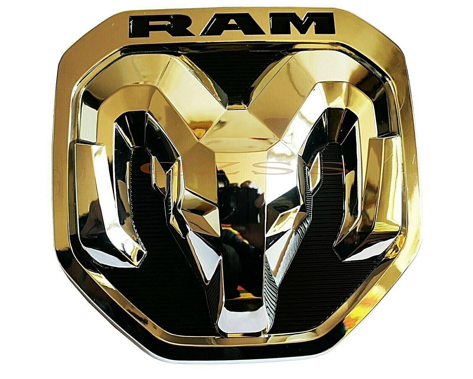 Tailgate Logo - Dodge RAM 1500 Chrome Rams Head Logo Tailgate Emblem OEM Mopar
