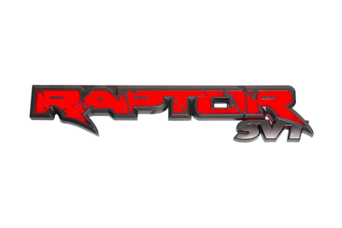 Tailgate Logo - 2010-2014 SVT Raptor Recon Illuminated Rear Tailgate Emblem 264284RD