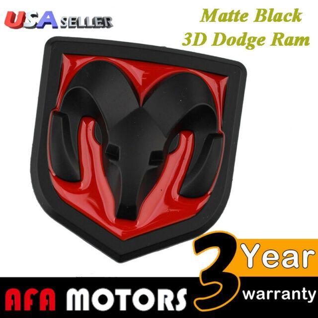 Tailgate Logo - DT 2019 Black 3D RAM Head Rear Tailgate Emblem MOPAR for Dodge