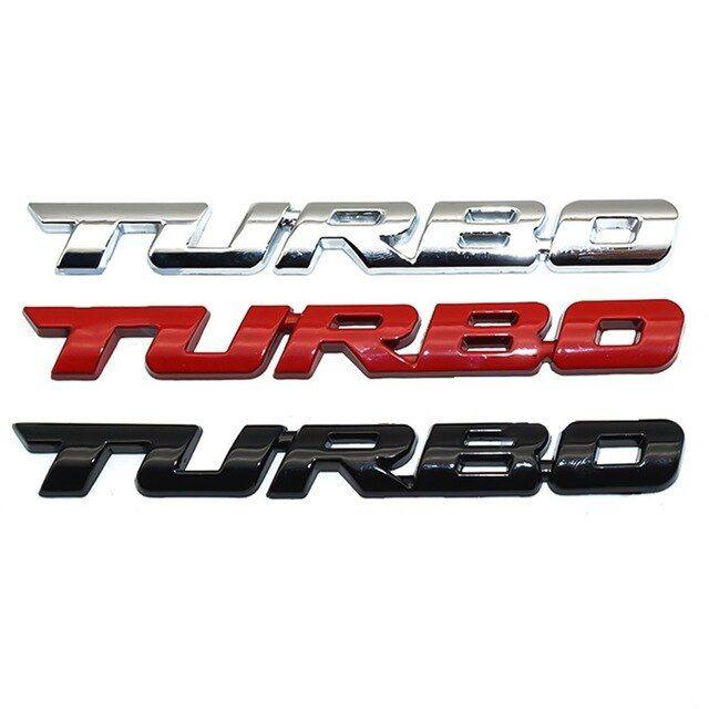 Tailgate Logo - 3D Car Sticker Metal TURBO Emblem Body Rear Tailgate Badge For Ford ...