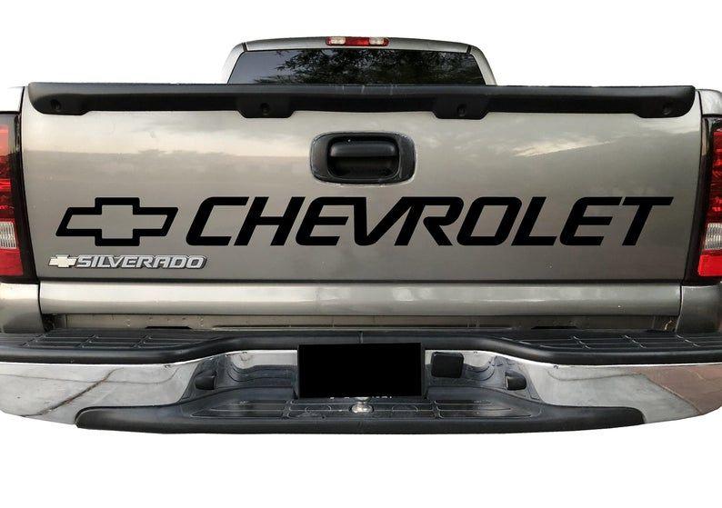 Tailgate Logo - Chevrolet Bed Tailgate Logo Letters Vinyl Graphics Chevy | Etsy
