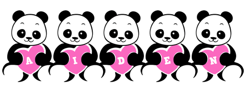 Aiden Logo - Aiden Logo. Name Logo Generator, Love Panda, Cartoon