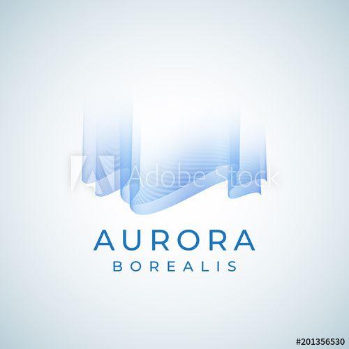 Borealis Logo - Aurora Borealis Abstract Vector Sign, Emblem or Logo Template ...