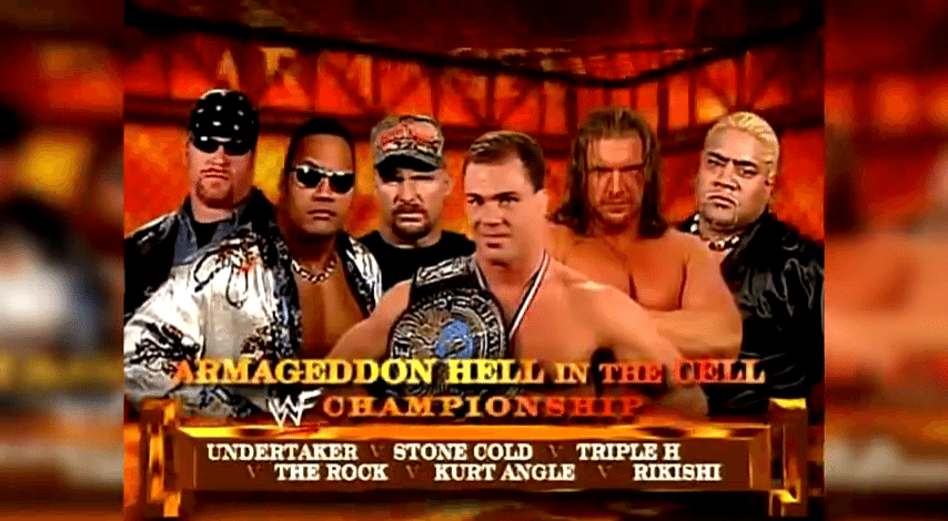 Rikishi Logo - Armageddon 2000 - Kurt Angle vs. Rikishi vs. Stone Cold Steve Austin ...