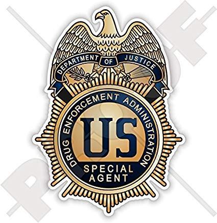 Dea Logo - US Justice Department DRUG ENFORCEMENT ADMINISTRATION Badge DEA America USA, American 100mm (4) Vinyl Sticker, Decal