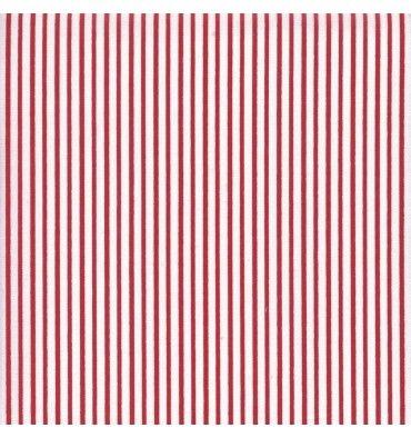 Red and White Line Logo - Marine stripe fabric (red & white) - Textiles français™