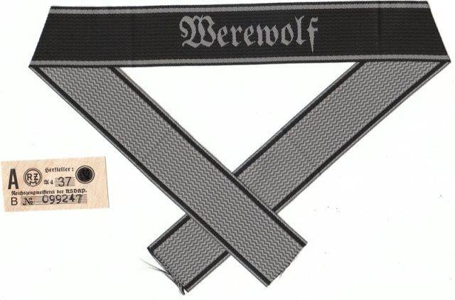 Wehrwolf Logo - Werewolf woven cuff title WWII German