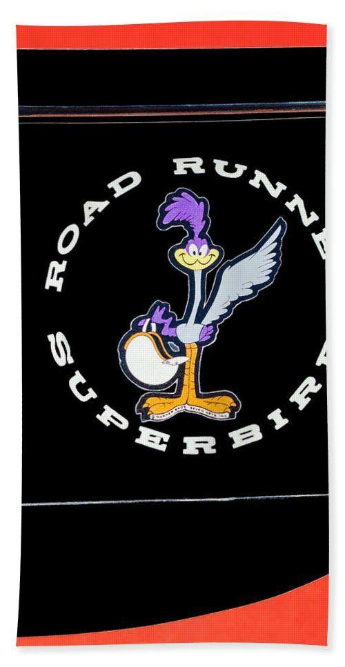 Superbird Logo - Road Runner Superbird Emblem Beach Towel