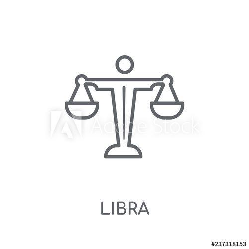 Libra Logo - Libra linear icon. Modern outline Libra logo concept on white ...