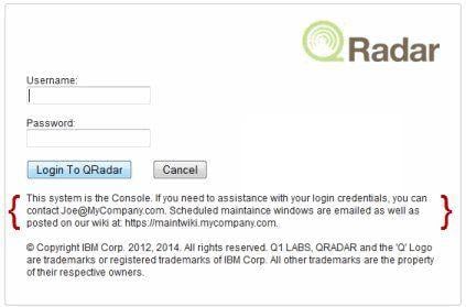 QRadar Logo - IBM Adding a Banner Message to the QRadar Login Screen