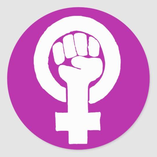 Feminist Logo - Logo, feminist / feminista, equality / igualidad: classic round sticker