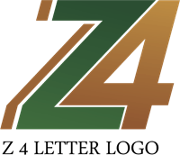 Z4 Logo - Z4 Letter Logo Vector (.AI) Free Download
