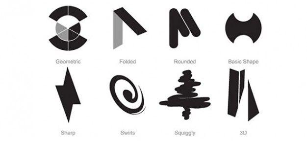 Squiggly Logo - Free logo template set PSD file