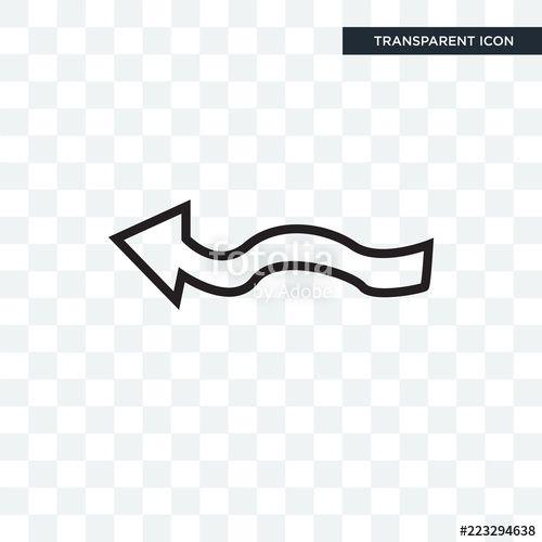Squiggly Logo - Squiggly arrow vector icon isolated on transparent background ...